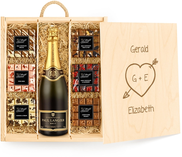 Valentine's Day Large Personalised Chocolate Tasting Experience With Champagne